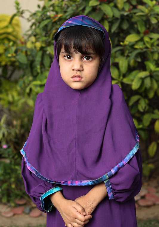 Purple Hoodie Abaya