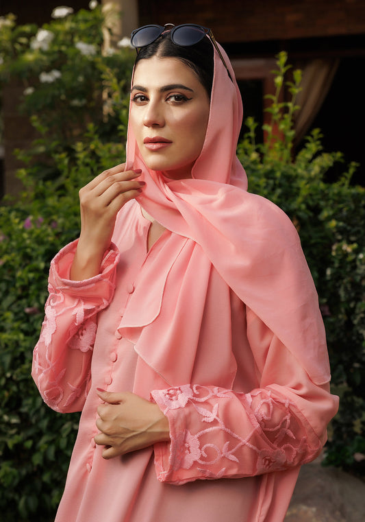 Floral Pink Abaya