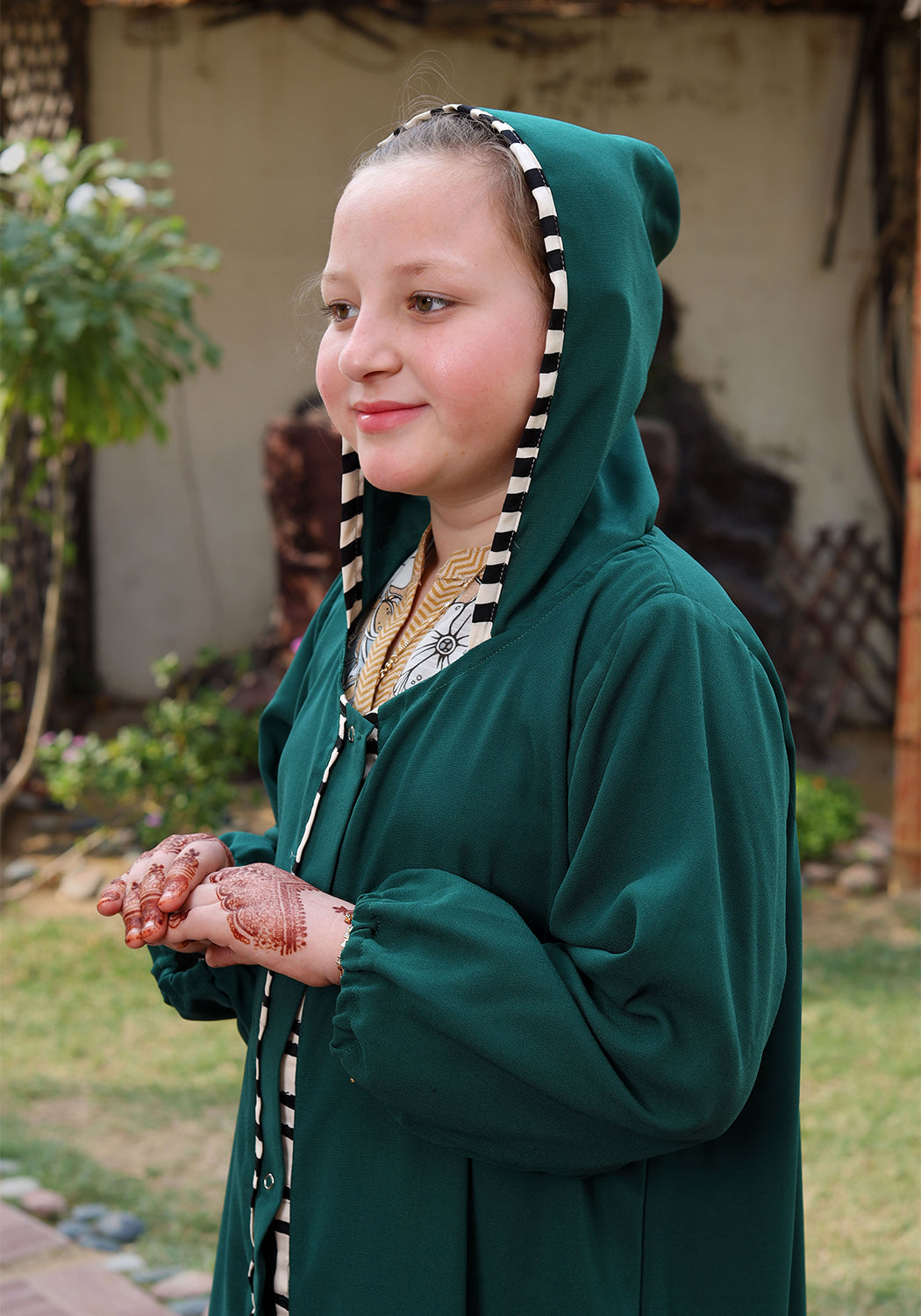 Green Hoodie Abaya