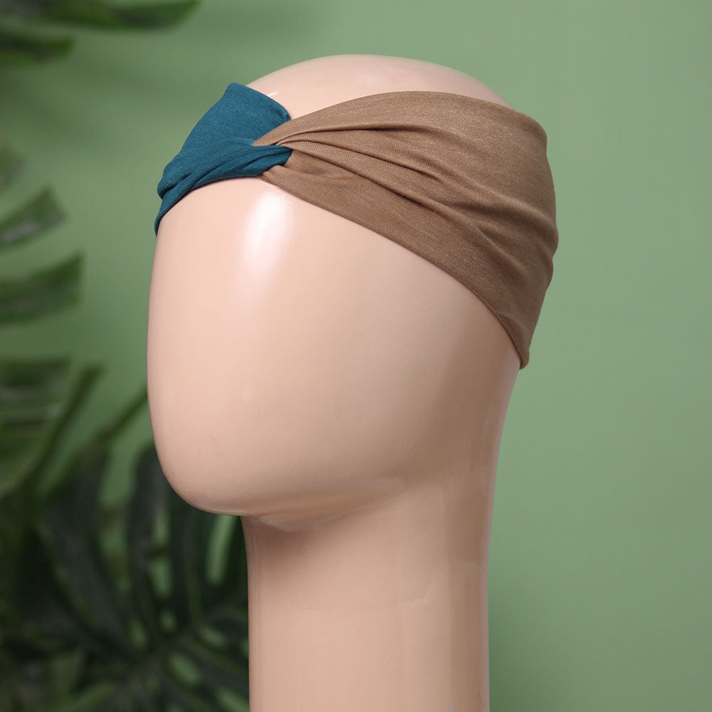 Two Color Tube Cap (Teal - Fawn)