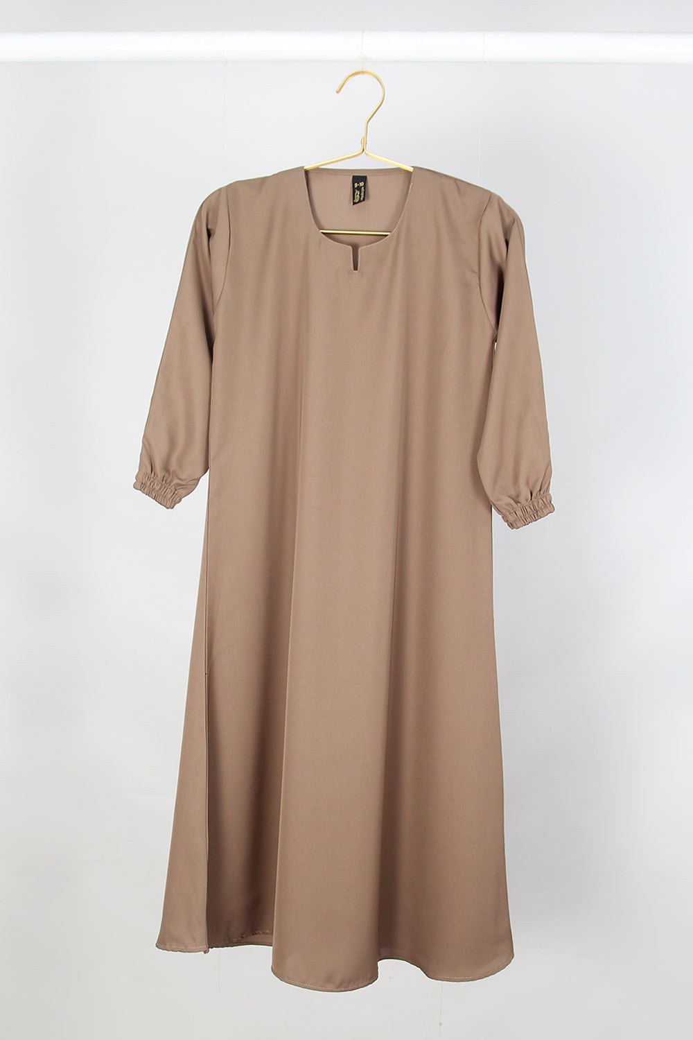 Kids Front Closed Abaya Fawn