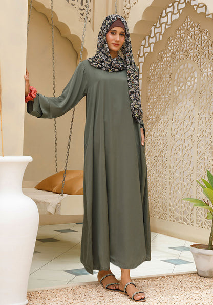 Vintage Green Abaya