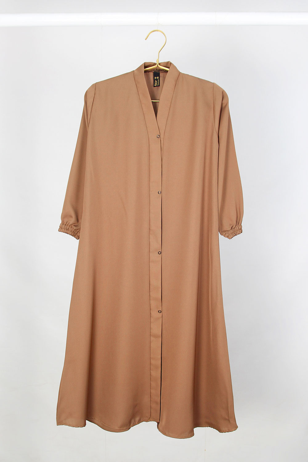 KIDS FRONT OPEN ABAYA Camel