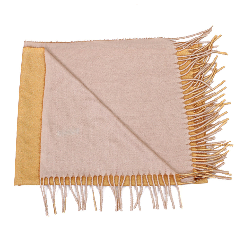 Dual Cashmere Hijab - Yellow - Fawn