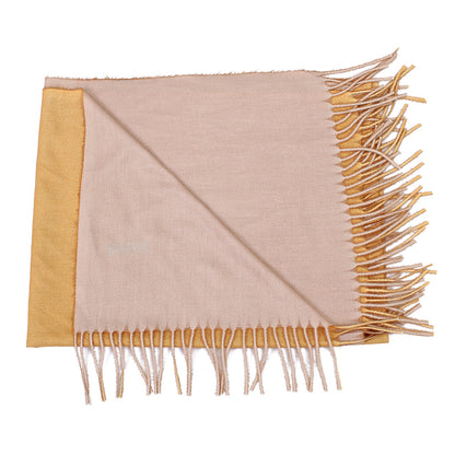 Dual Cashmere Hijab - Yellow - Fawn