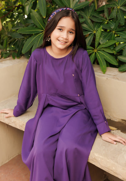 Royal Purple Kids Abaya