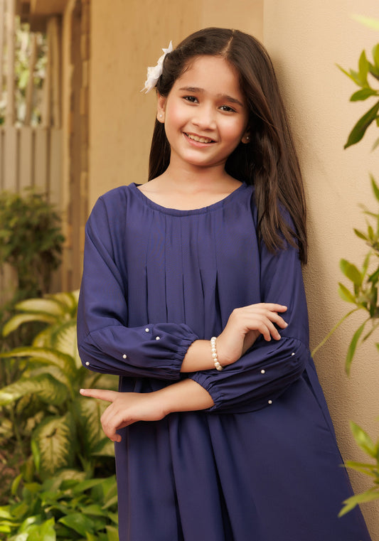 Royal Navy Blue Kids Abaya