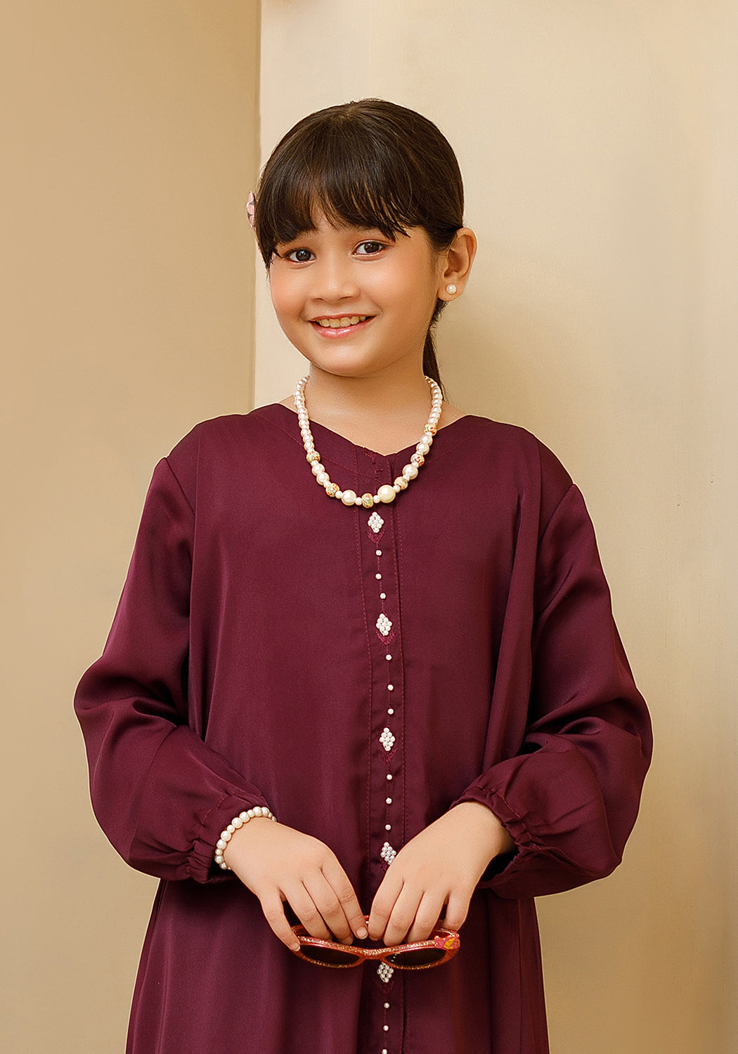 Royal Plum Abaya Kids