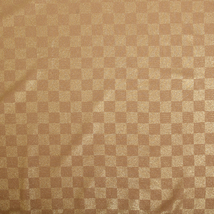 Chiffon Check Foil-Camel