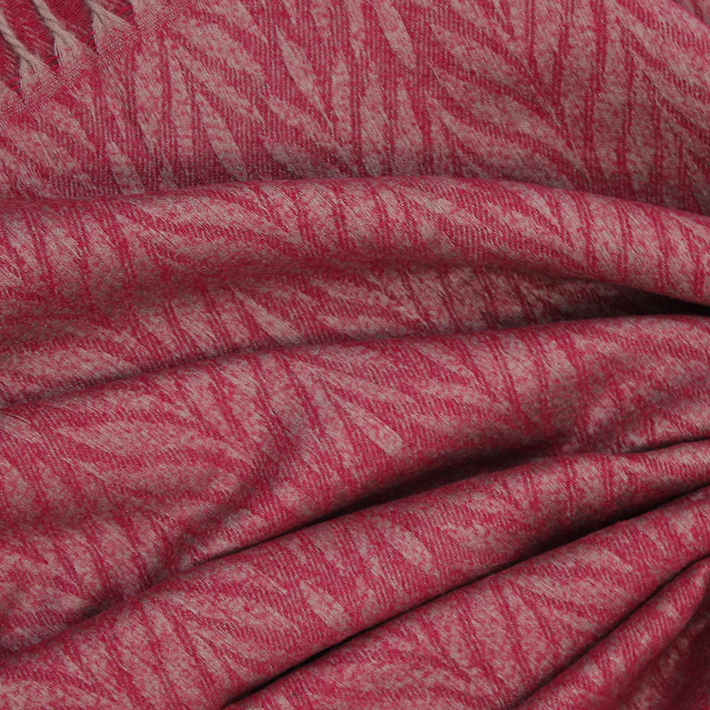 Palm Leaf Cashmere Hijab - Maroon