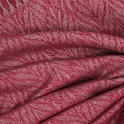 Palm Leaf Cashmere Hijab - Maroon