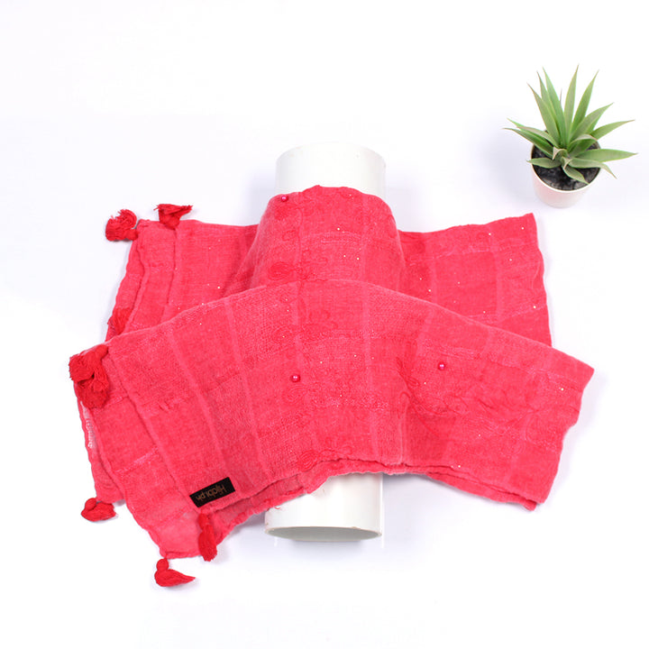 Jaheera Lawn Hijab- Red