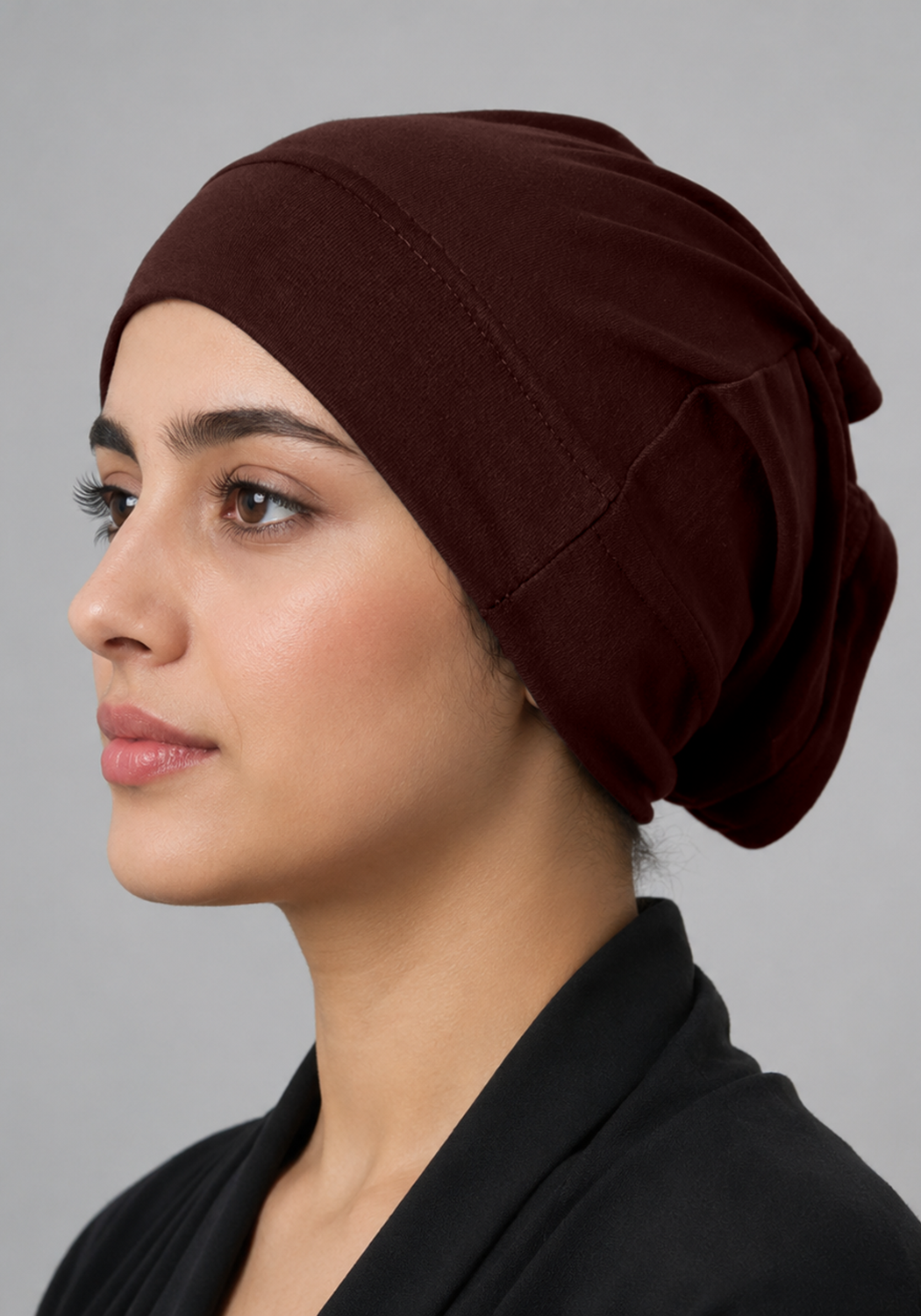 Tube Hijab Cap - Brown