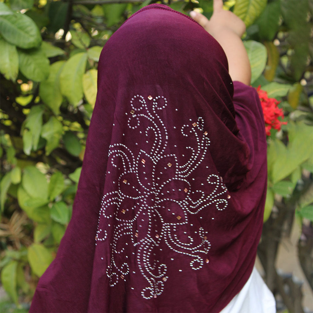 Kids Makhna Mirror - Burgandy