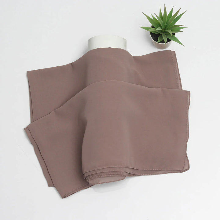 Plain Chiffon Hijab - Coffee