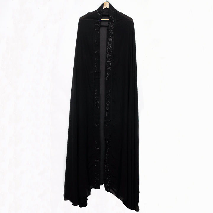Black Stone Bow Flower - Irani Chadar
