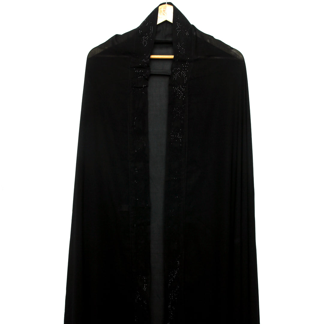 Black Stone Bow Flower - Irani Chadar