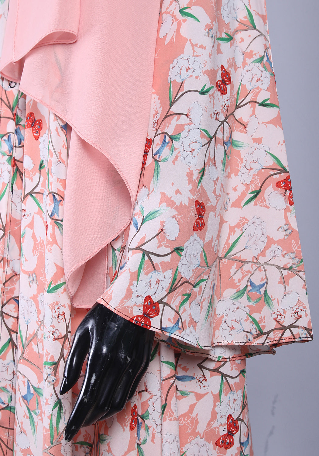 Peach Printed Abaya