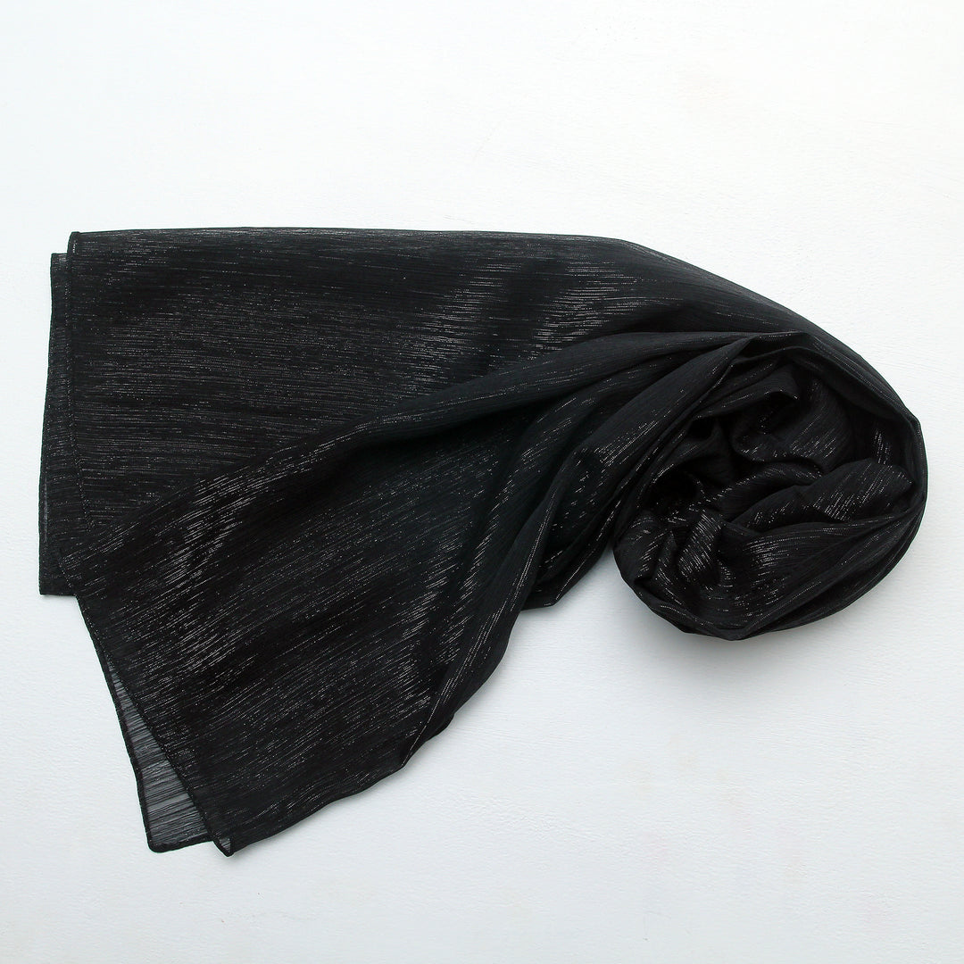 Metallic Chiffon-Black