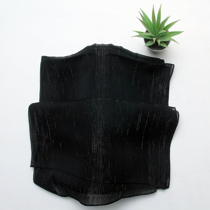 Metallic Chiffon-Black