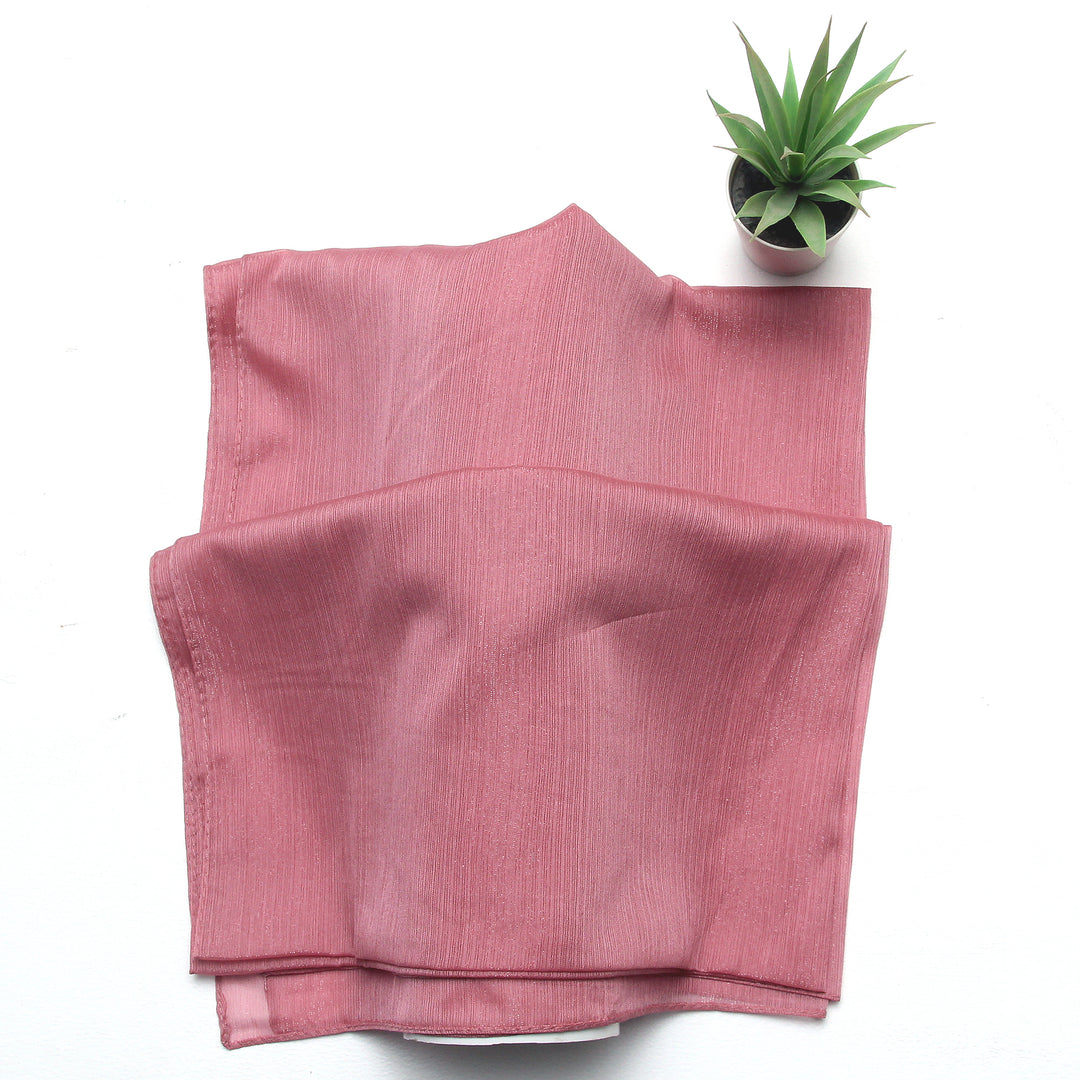 Metallic Chiffon-Light Pink