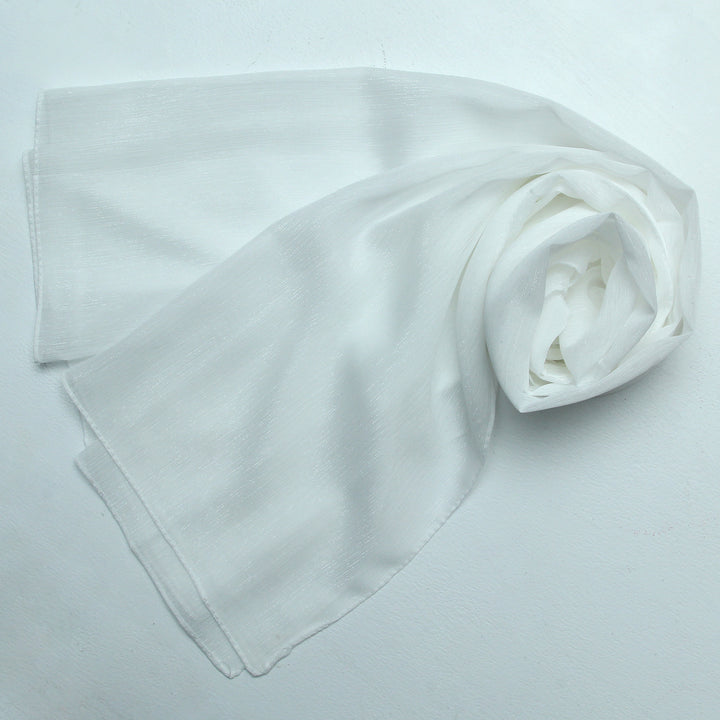 Metallic Chiffon-White