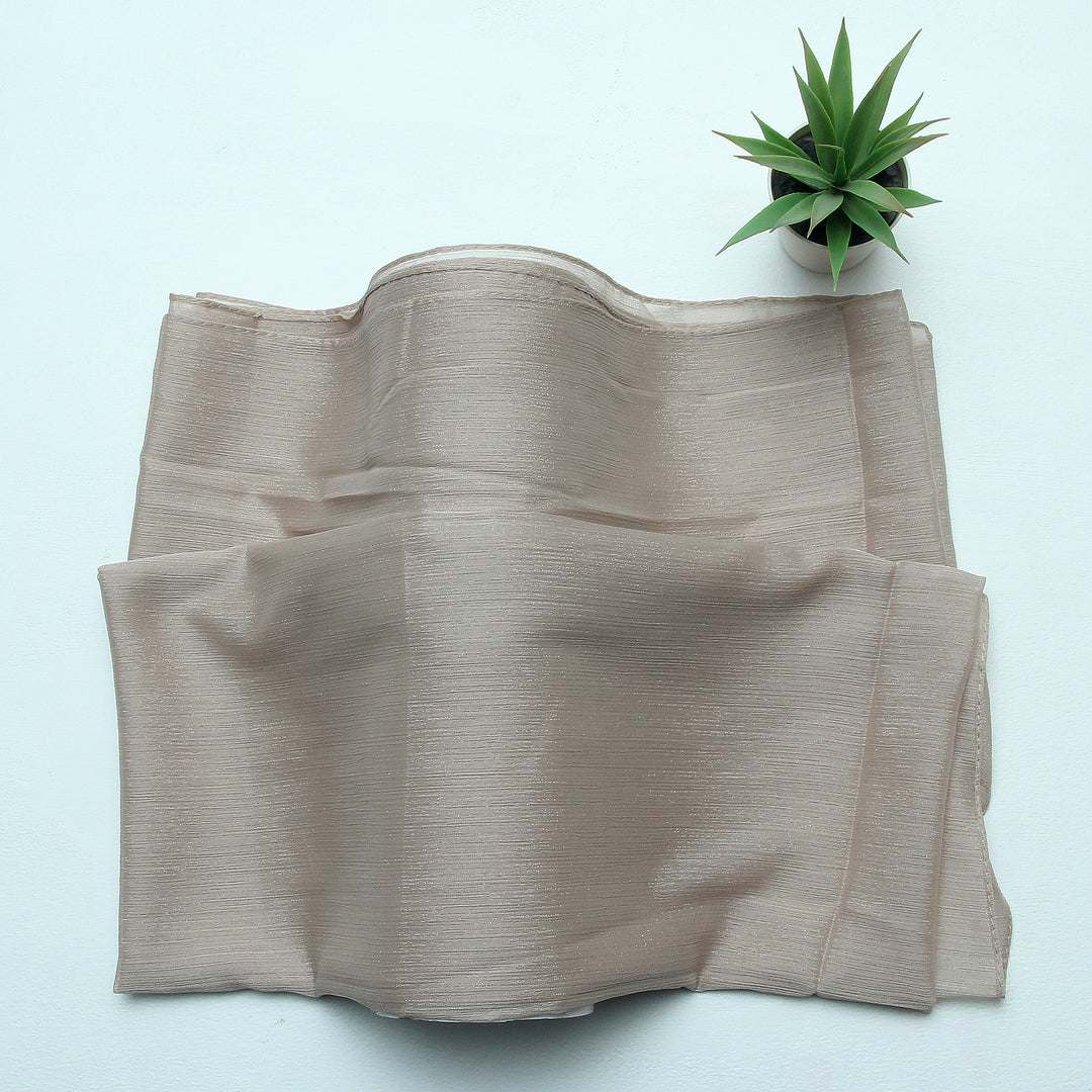 Metallic Chiffon-Beige