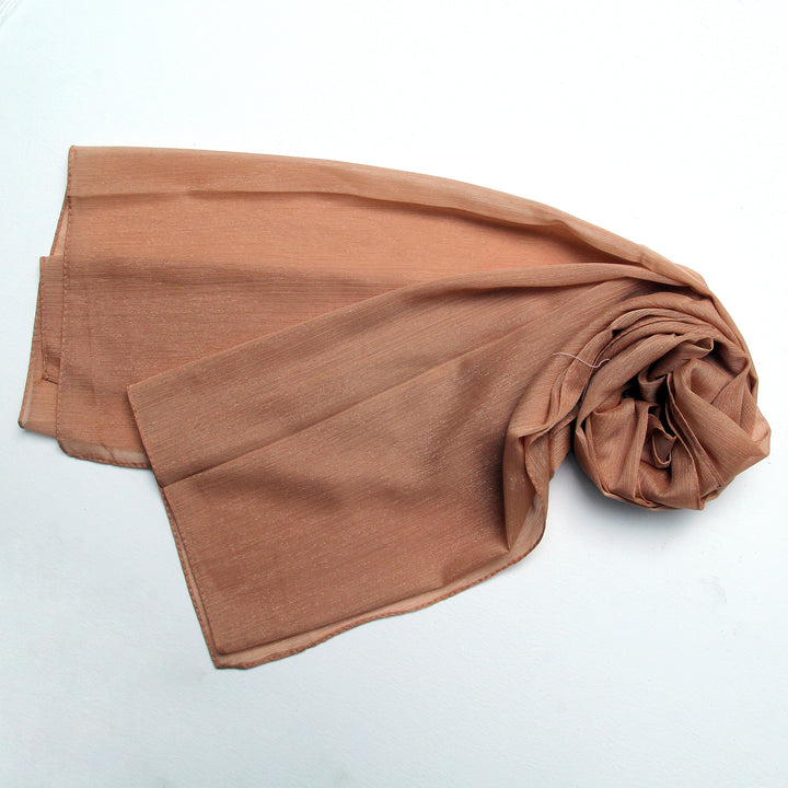 Metallic Chiffon-Fawn