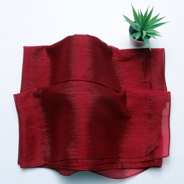 Metallic Chiffon-Red