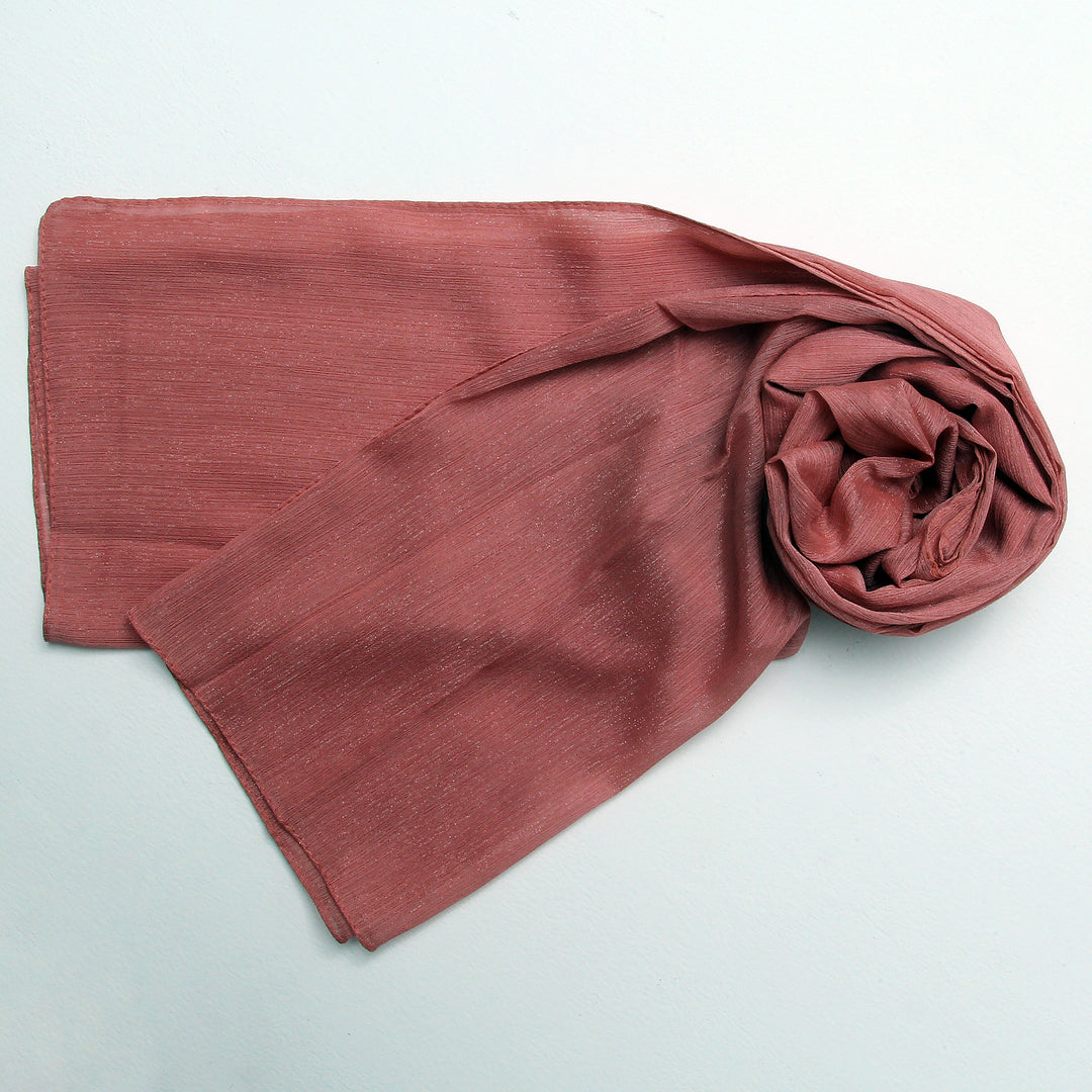 Metallic Chiffon-Peach