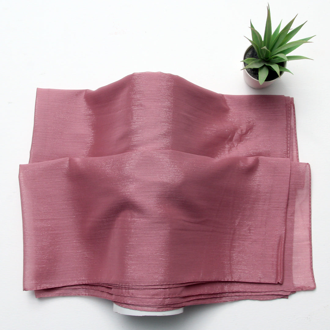 Metallic Chiffon-Tea Pink