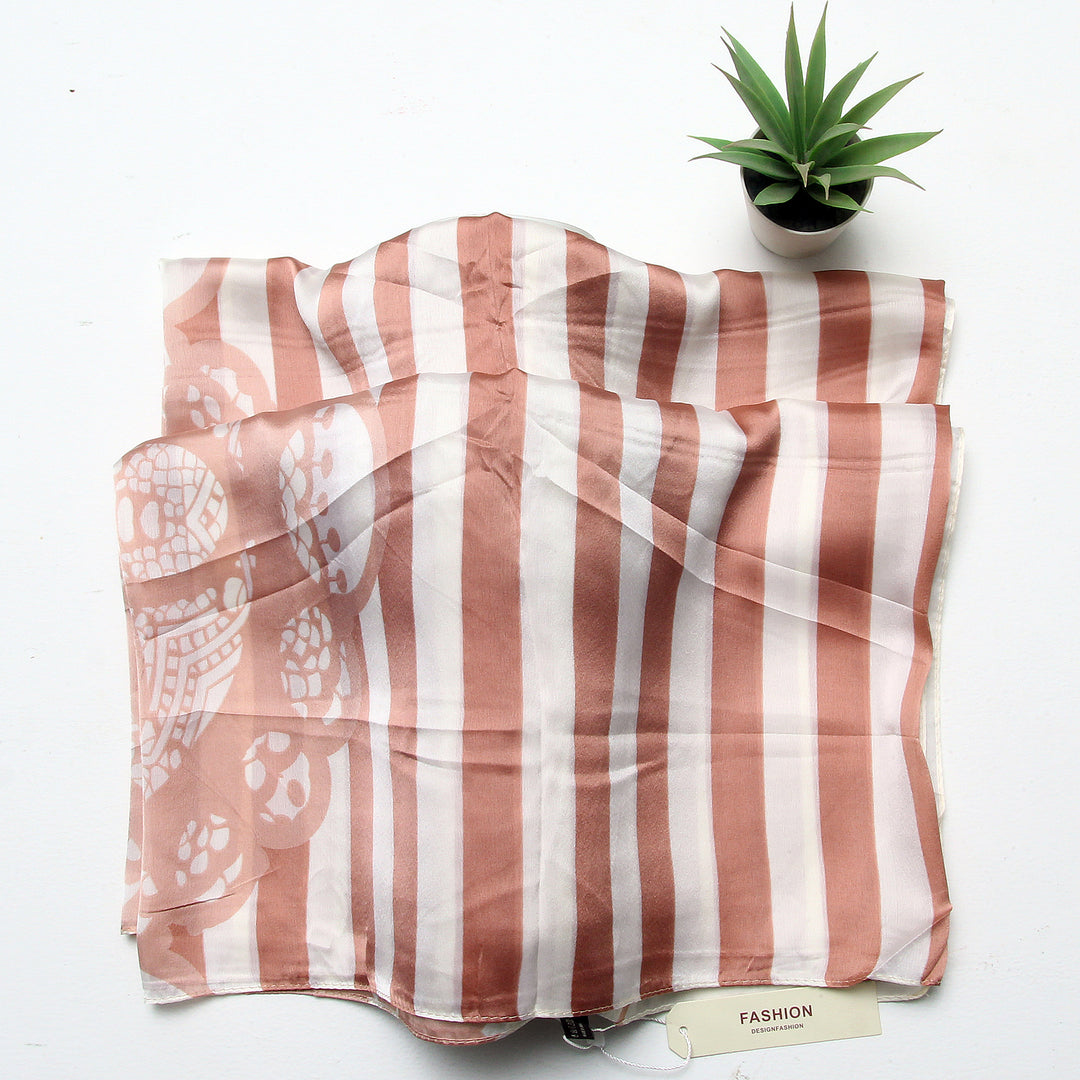 Silk Branded-Brown-Off White