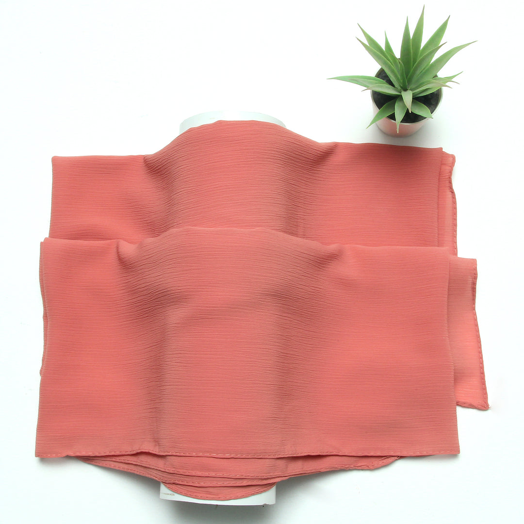 Crinkle Chiffon-Peach