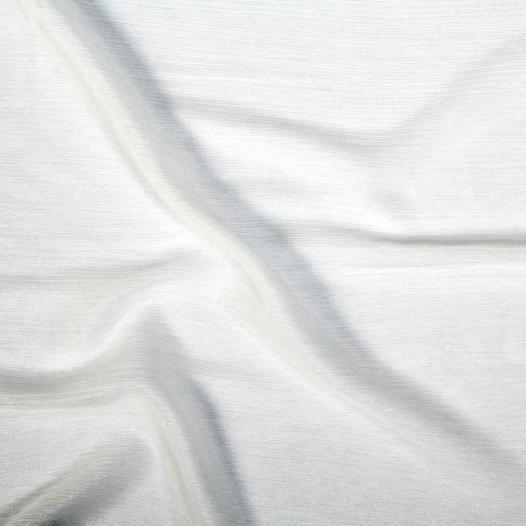 Metallic Chiffon-White