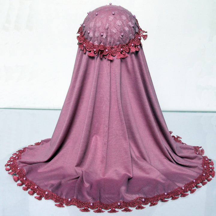 Kids Makhna Lace Hijab - Light Purple