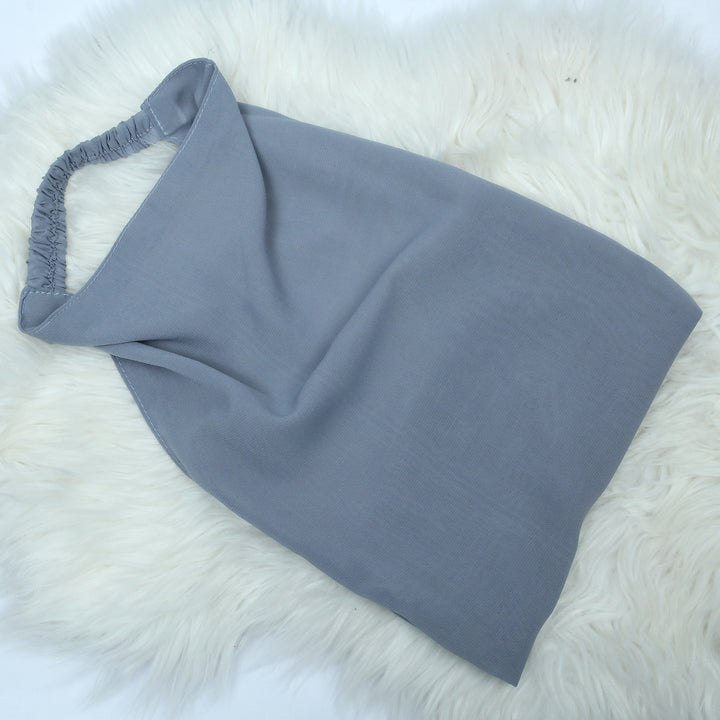Chiffon Elastic Niqab - Grey