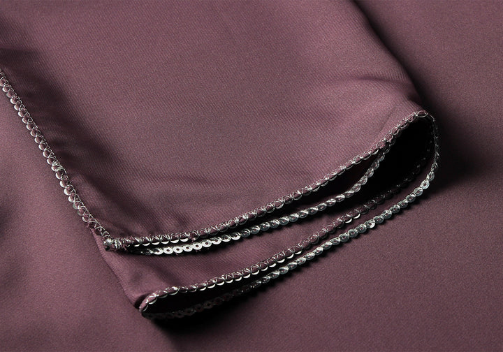 Mauve Handwork Abaya