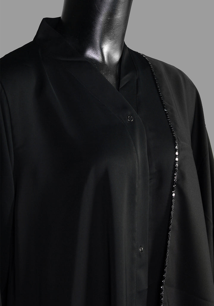 Black Net Sleeve Style Abaya