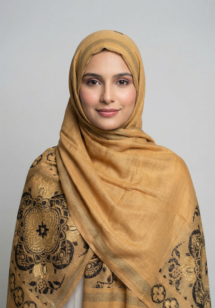 Humna Lawn Hijab - Yellow
