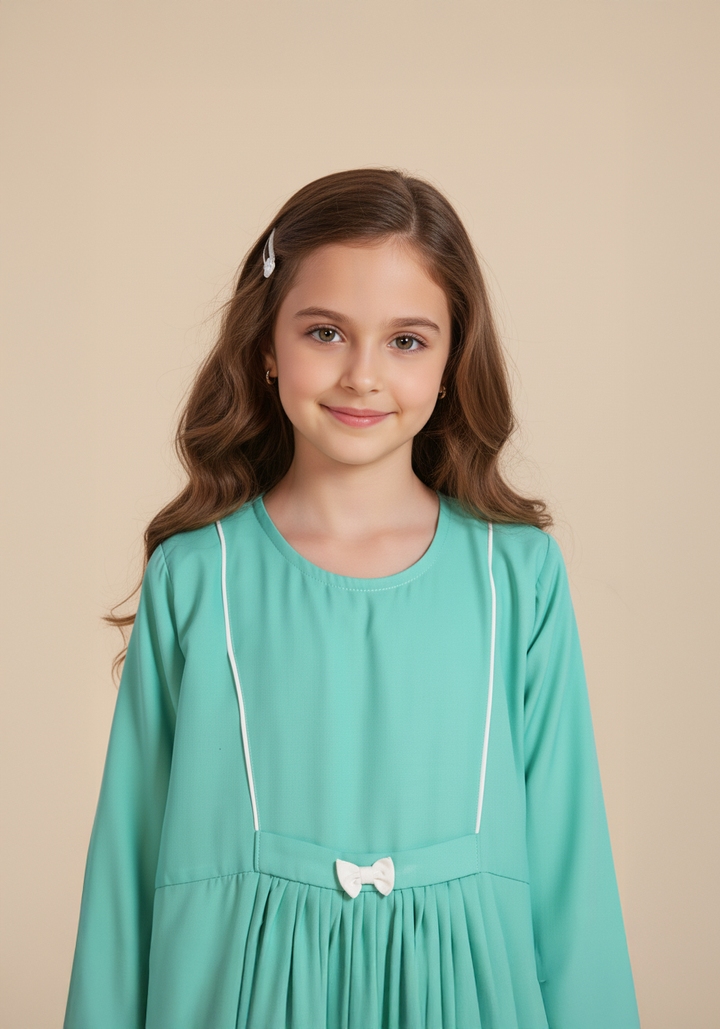 Frock Style Aqua Abaya