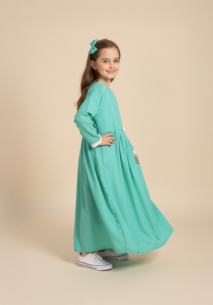 Frock Style Aqua Abaya