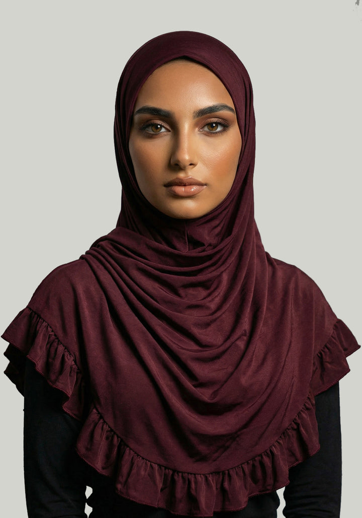 Saaiha HIjab-Maroon