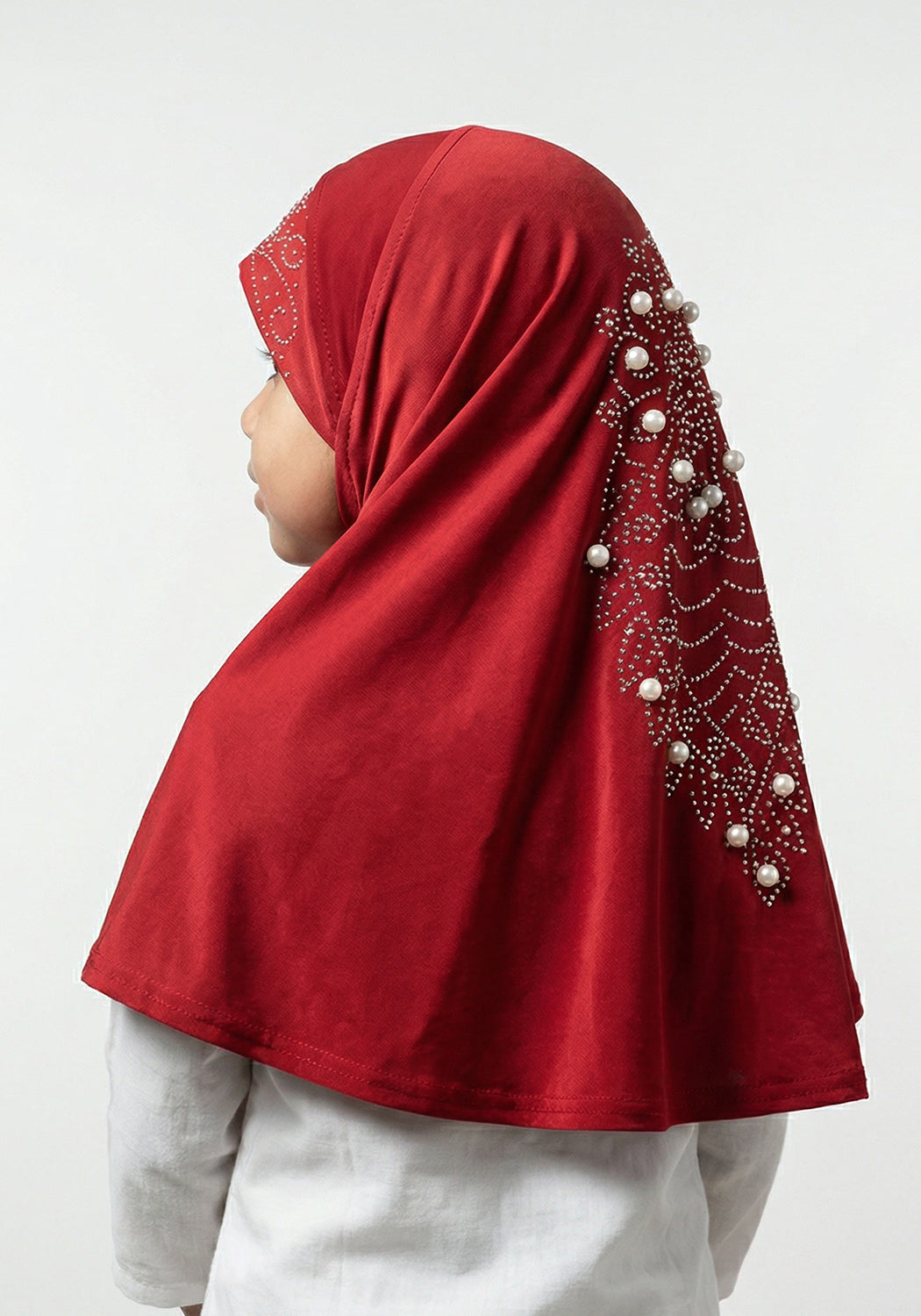 Kids Makhna Pearls - Red