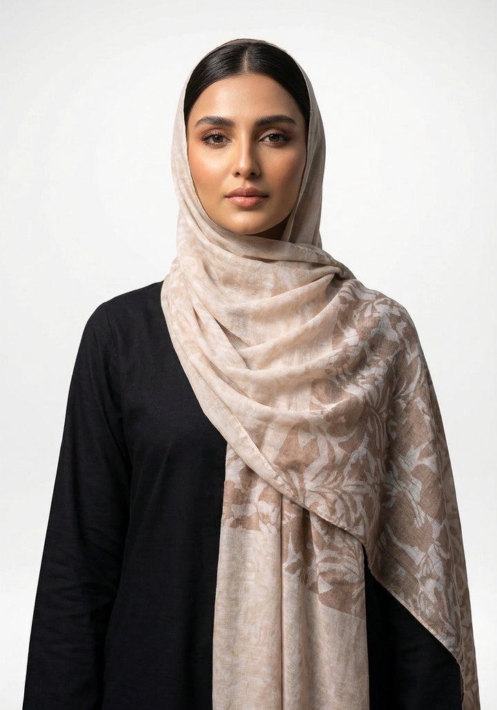 Ainaz Polyester Hijab-Cofee and Cream