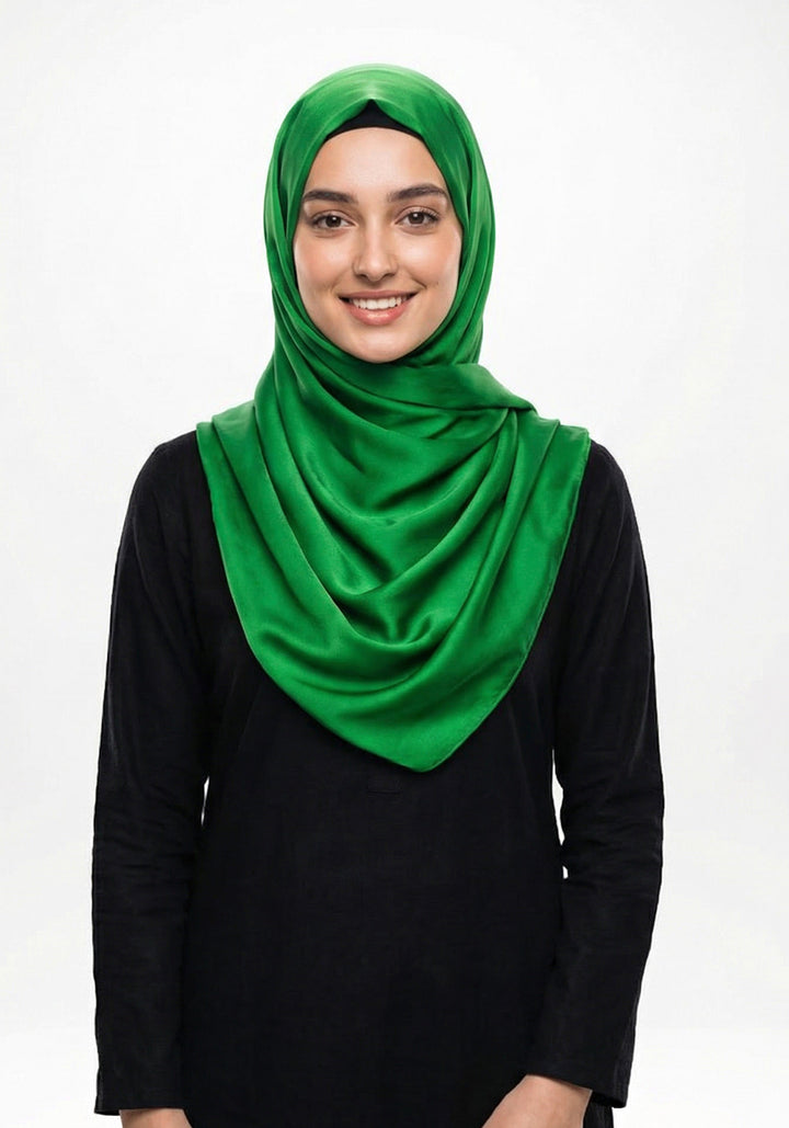 Marketa Silk Hijab - Green