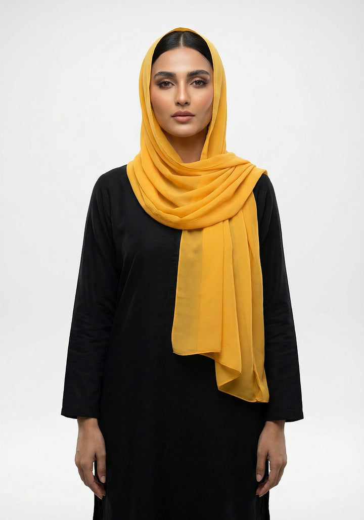 Sandy Chiffon Hijabs - Yellow
