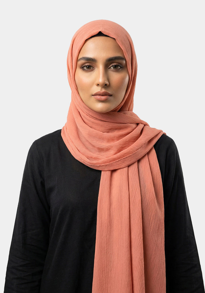 Crinkle Chiffon-Peach