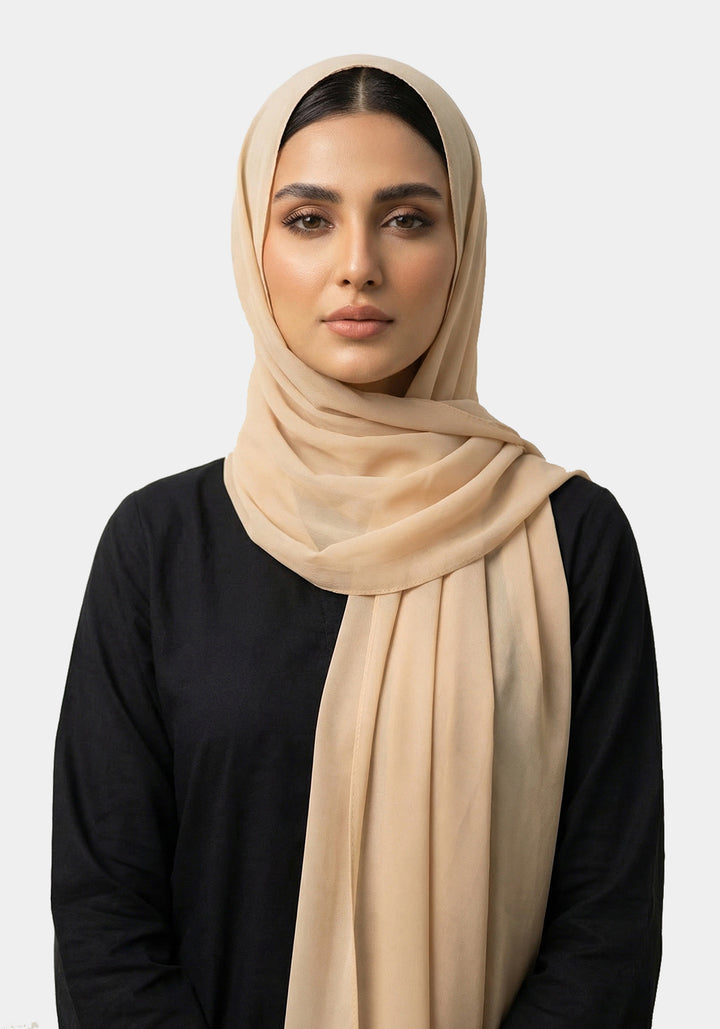 Sandy Chiffon Hijabs - Cream