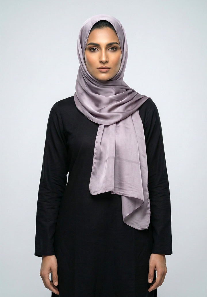 Marketa Silk Hijab - Grey
