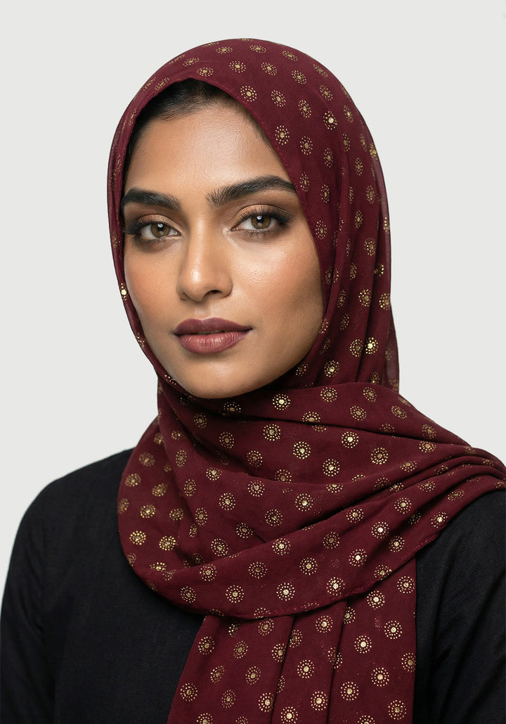 Chiffon Due Drop-Maroon